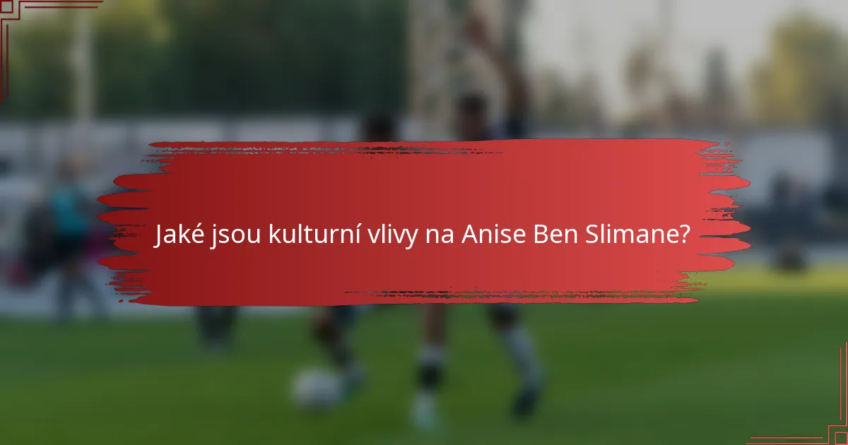 Jaké jsou kulturní vlivy na Anise Ben Slimane?