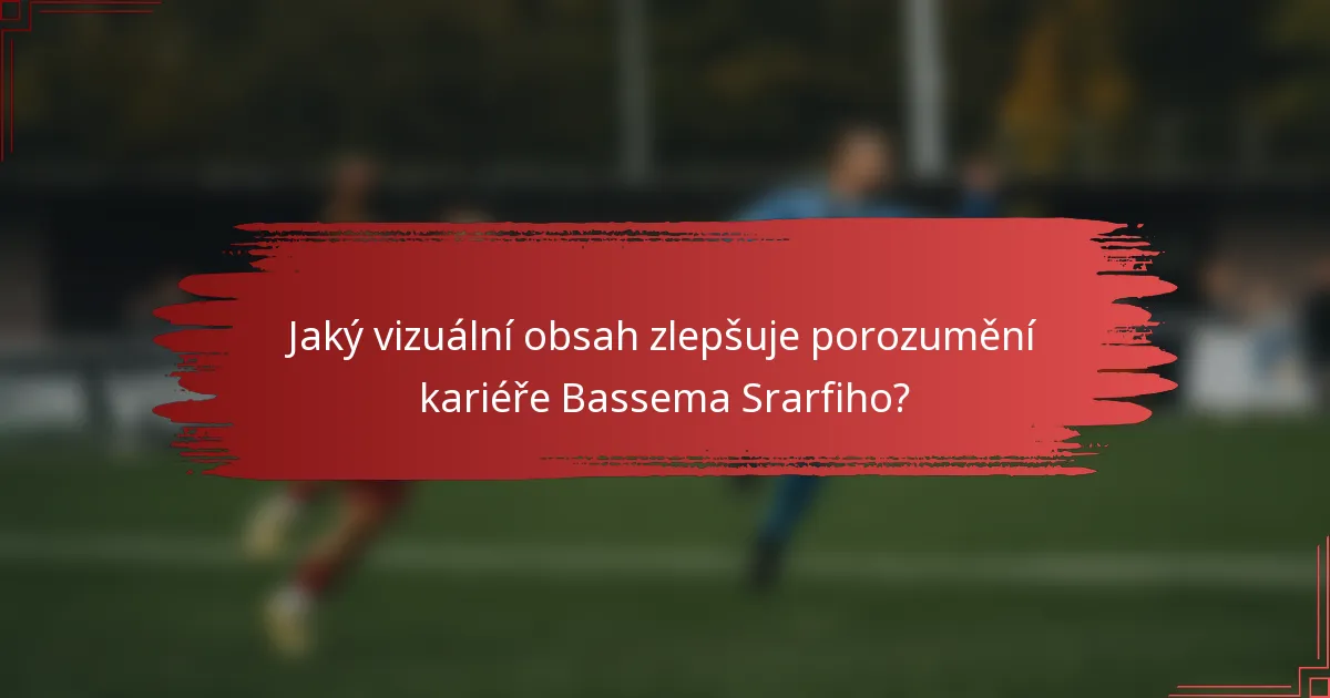 Jaký vizuální obsah zlepšuje porozumění kariéře Bassema Srarfiho?